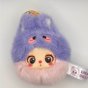 Lilac and Pink Plush Animal Toy